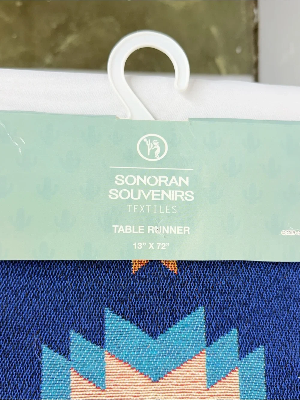 Sonoran Souvenirs Blue Red Southwest Table Runner 13” x 72” NEW